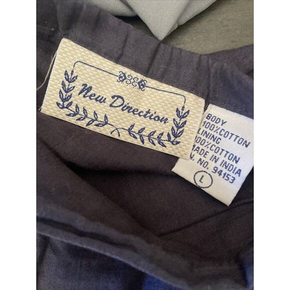 New Direction Women's Brown Tiered Festival Peasant Skirt 100% Cotton Large Boho - Picture 7 of 7